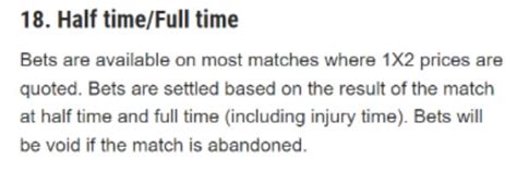 Half Time/Full Time Betting Market Explained 2024 .